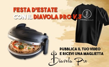 Préparez votre pizza avec le Diavola Pro V3 et recevez un t-shirt personnalisé.